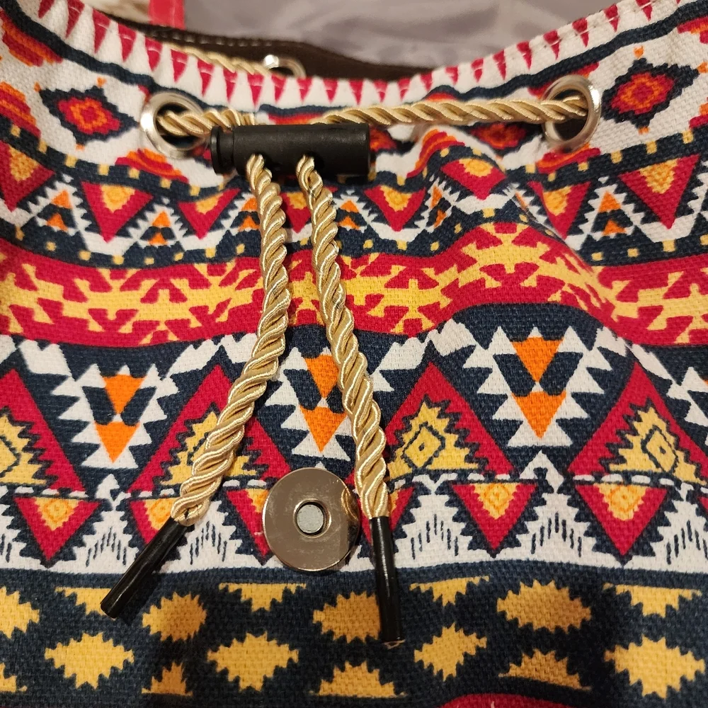 Geometric Multicolor Backpack - Picture 9 of 10
